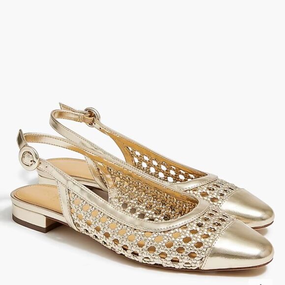 J. Crew Factory Shoes - J.Crew Factory Woven slingback flats